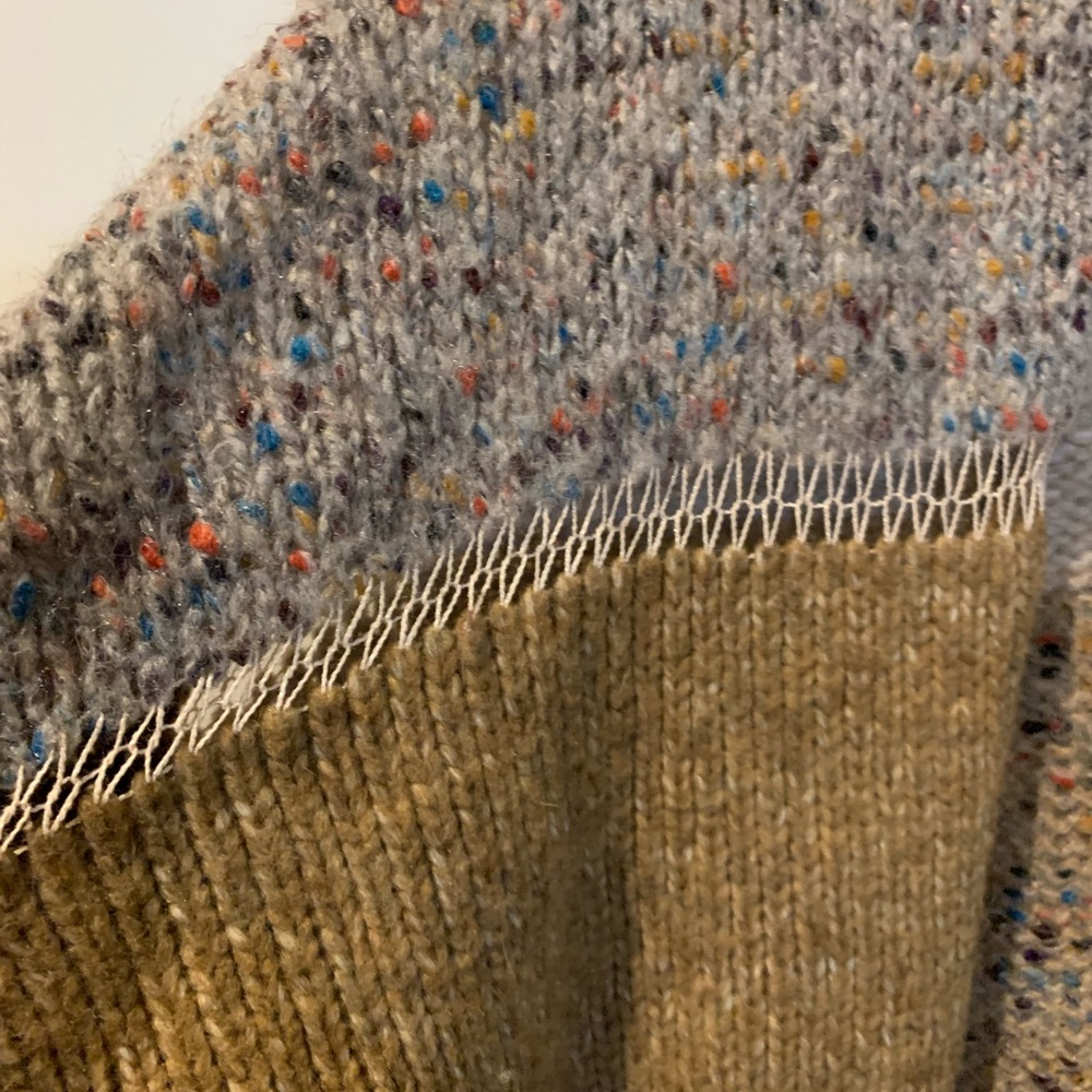 Cozy Patchwork Knit Sweater - Multicolor - image 5